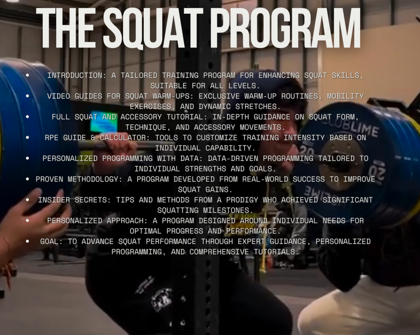 Squat Specialist Program